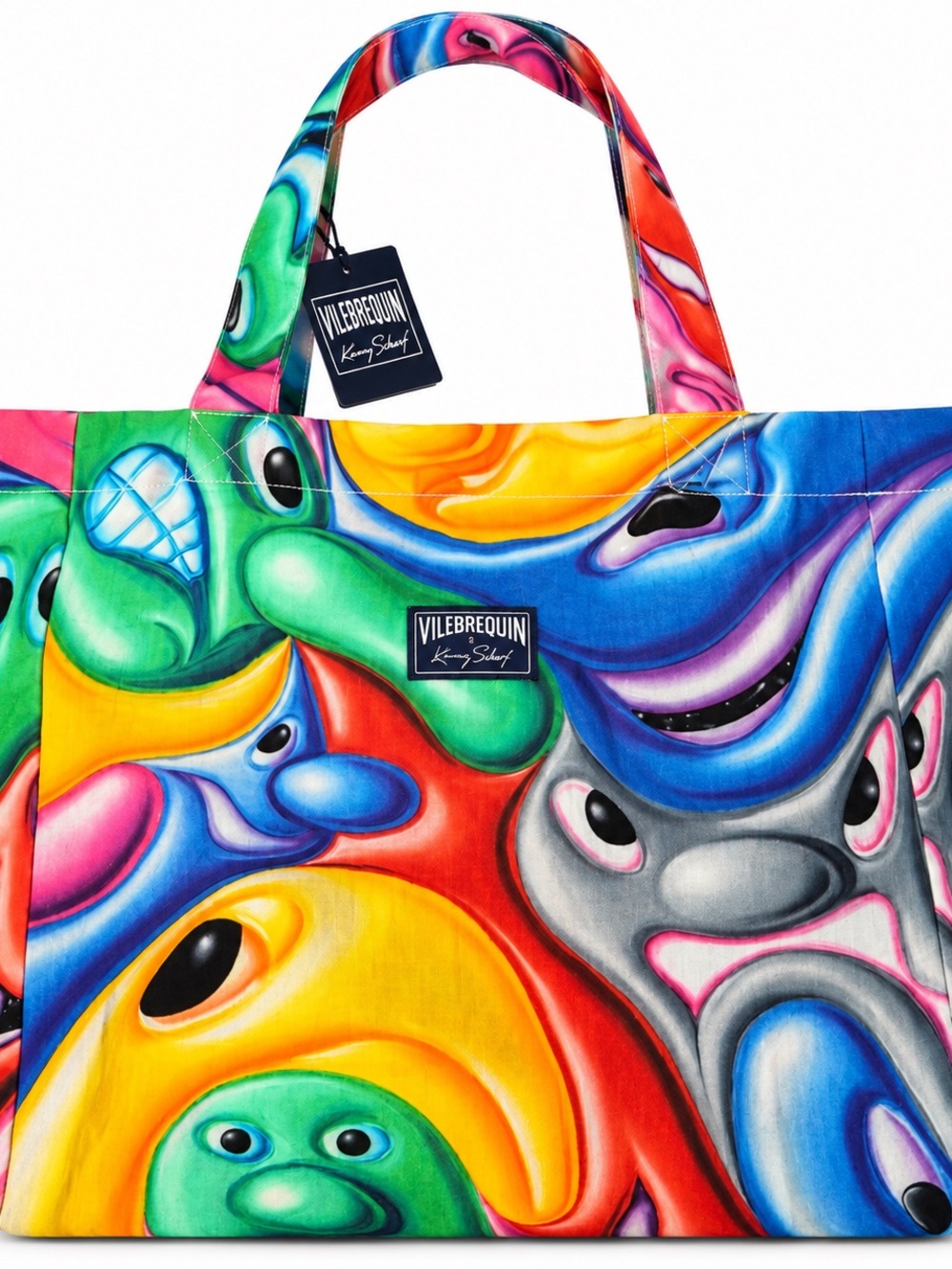 Vilebrequin x Kenny Scharf Colorful Graphic Tote Bag Limited Edition